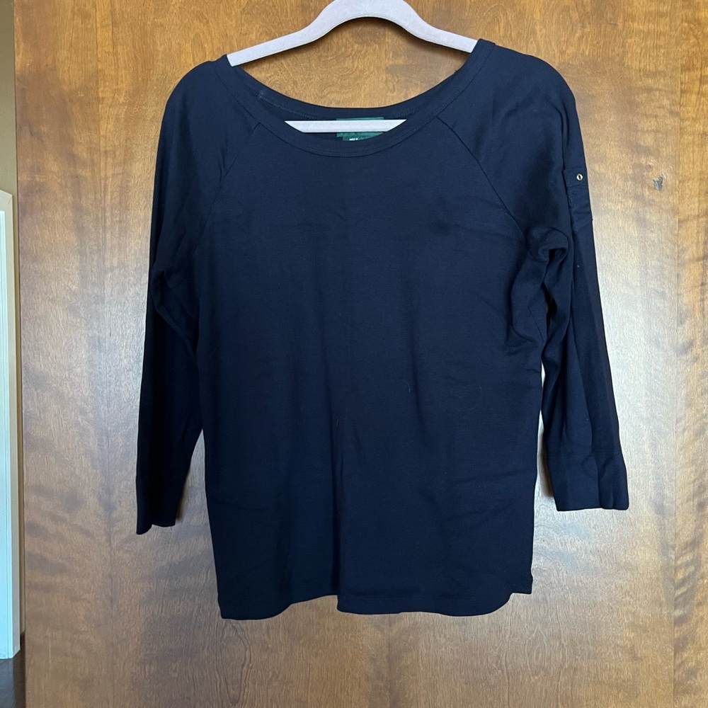 Ralph Lauren Navy Long Sleeve Top